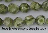 CRH536 15.5 inches 8mm faceted nuggets rhyolite gemstone beads