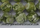 CRH538 15.5 inches 12mm faceted nuggets rhyolite gemstone beads