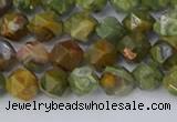 CRH541 15.5 inches 6mm faceted nuggets rhyolite beads wholesale