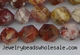 CRH548 15.5 inches 8mm faceted nuggets rhyolite gemstone beads