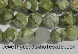 CRH554 15.5 inches 8mm faceted nuggets matte rhyolite gemstone beads