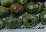 CRH65 15.5 inches 15*20mm faceted teardrop rhyolite beads wholesale