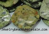 CRH77 15.5 inches 30*30mm faceted rhombic rhyolite beads wholesale