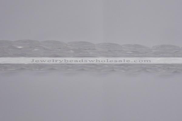 CRI01 15.5 inches 10*30mm faceted rice white crystal beads wholesale