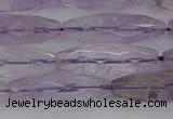 CRI04 15.5 inches 10*30mm faceted rice amethyst beads wholesale