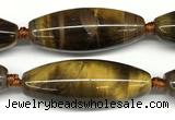 CRI162 15 inches 15*38mm - 16*40mm rice yellow tiger eye beads