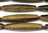 CRI171 15 inches 10*45mm rice yellow tiger eye beads