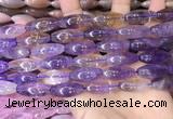 CRI301 15.5 inches 10*25mm rice ametrine gemstone beads wholesale