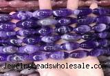 CRI302 15.5 inches 10*25mm rice dogtooth amethyst beads wholesale