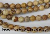 CRO09 15.5 inches 6mm round picture jasper beads wholesale