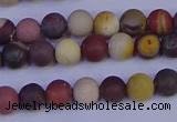 CRO1001 15.5 inches 6mm round matte mookaite gemstone beads