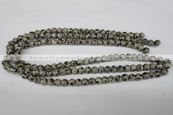 CRO101 15.5 inches 8mm round dalmatian jasper beads wholesale