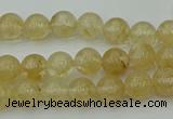 CRO1020 15.5 inches 4mm round yellow watermelon quartz beads