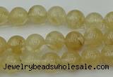 CRO1021 15.5 inches 6mm round yellow watermelon quartz beads