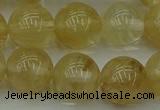 CRO1025 15.5 inches 14mm round yellow watermelon quartz beads