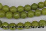 CRO108 15.5 inches 8mm round lemon jade beads wholesale