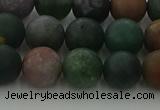 CRO1083 15.5 inches 10mm round matte Indian agate beads wholesale