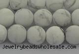 CRO1143 15.5 inches 10mm round matte white howlite beads