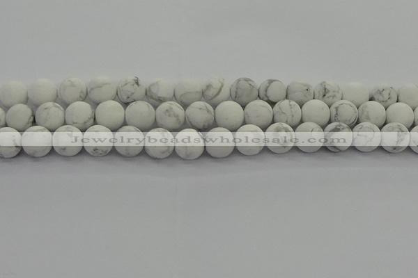 CRO1144 15.5 inches 12mm round matte white howlite beads