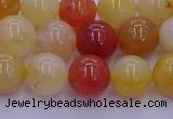 CRO1163 15.5 inches 10mm round golden silk jade beads wholesale