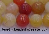 CRO1164 15.5 inches 12mm round golden silk jade beads wholesale