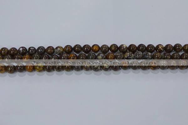 CRO1171 15.5 inches 6mm round fire lace opal gemstone beads