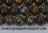 CRO1172 15.5 inches 8mm round fire lace opal gemstone beads