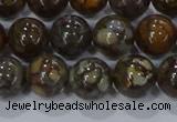 CRO1173 15.5 inches 10mm round fire lace opal gemstone beads