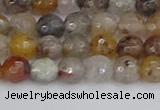 CRO1196 15.5 inches 6mm faceted round mixed lodalite quartz beads