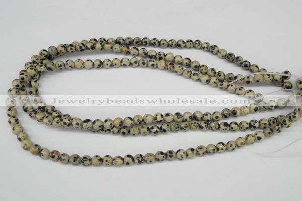 CRO12 15.5 inches 6mm round dalmatian jasper beads wholesale