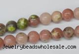 CRO123 15.5 inches 8mm round rhodochrosite gemstone beads wholesale