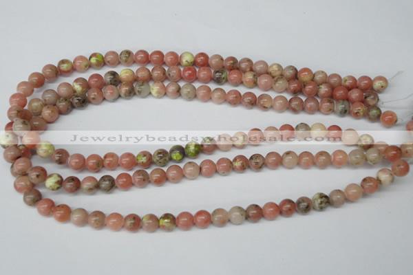 CRO123 15.5 inches 8mm round rhodochrosite gemstone beads wholesale