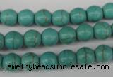 CRO133 15.5 inches 8mm round synthetic turquoise beads wholesale