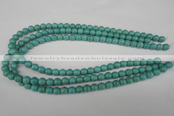 CRO133 15.5 inches 8mm round synthetic turquoise beads wholesale