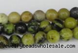 CRO134 15.5 inches 8mm round yellow turquoise beads wholesale