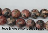 CRO180 15.5 inches 10mm round red leopard skin jasper beads wholesale