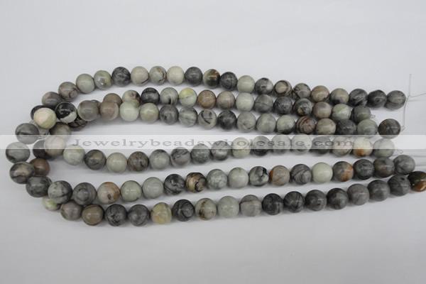 CRO184 15.5 inches 10mm round grey picasso jasper beads wholesale