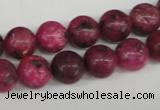 CRO194 15.5 inches 10mm round dyed kiwi stone beads wholesale