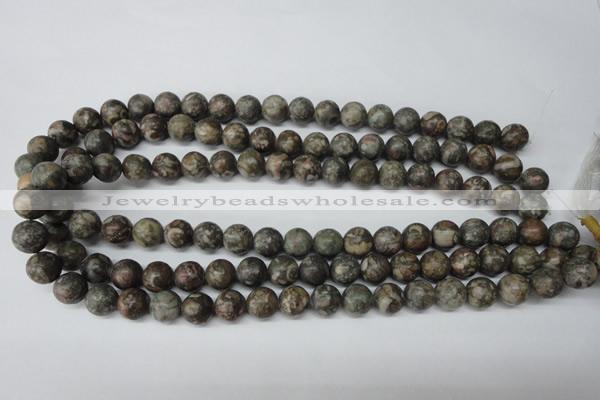 CRO195 15.5 inches 10mm round Chinese leopard skin jasper wholesale