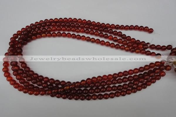 CRO20 15.5 inches 6mm round red agate gemstone beads wholesale