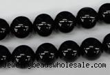 CRO203 15.5 inches 10mm round black agate beads wholesale