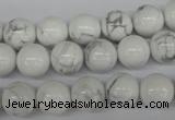 CRO227 15.5 inches 10mm round white howlite turquoise beads wholesale