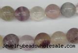 CRO235 15.5 inches 10mm round rainbow fluorite beads wholesale