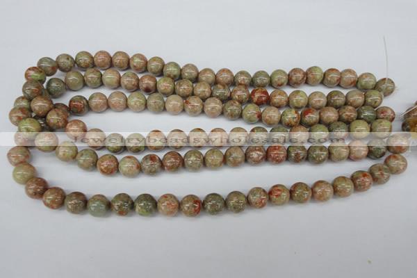 CRO243 15.5 inches 10mm round Chinese unakite beads wholesale