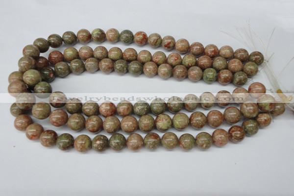 CRO307 15.5 inches 12mm round Chinese unakite beads wholesale