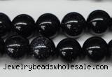 CRO310 15.5 inches 12mm round blue goldstone beads wholesale