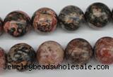 CRO324 15.5 inches 12mm round red leopard skin jasper beads wholesale