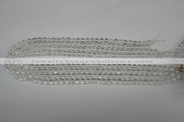 CRO35 15.5 inches 6mm round white crystal beads wholesale