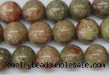 CRO380 15.5 inches 14mm round Chinese unakite beads wholesale