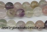 CRO381 15.5 inches 14mm round rainbow fluorite beads wholesale